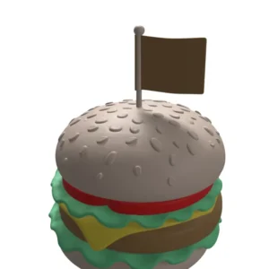 Burger with Flag Review Totem